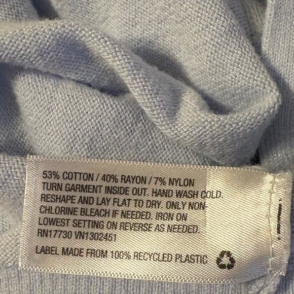 Light Blue Embellished Women's Cardigan Sweater Size Small Merona with gems - Picture 6 of 6